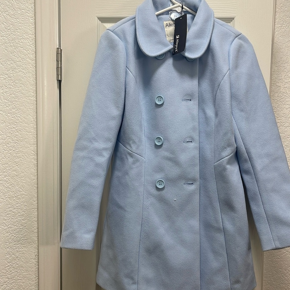 Brand new light blue Pea coat size small